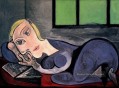 Frau couchee lisant Marie Therese 1939 kubist Pablo Picasso
